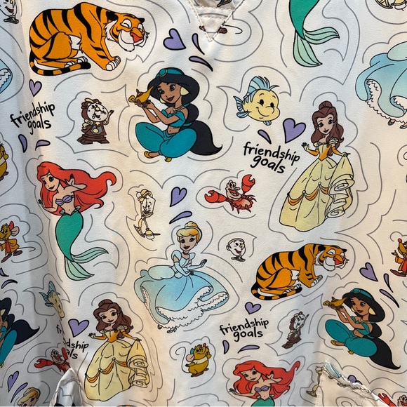 Disney Princess Friendship Goals V-Neck Scrub Top - Picture 3 of 6